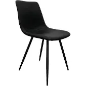 NABER Lino 1KT, chaise, piétement noir mat, revêtement noir