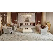 AEA Luxe Salon Meubles Design Coussins Canapé Set Complet Bois
