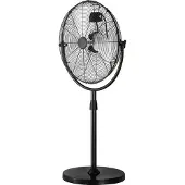 SucceBuy Ventilateur sur pied 560mm, 3 vitesses, hauteur réglable 115-147cm