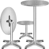 Casaria 2x Mange-debout 70cm à 115cm en aluminium pliable