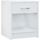 Casaria Table de nuit Hamburg blanc 50x40x35cm