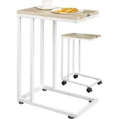 Casaria Table d'appoint en bois 50x35x65/70cm