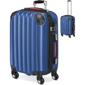 Monzana Valise rigide bleu M 33,5x20x50cm bagage avec cadenas