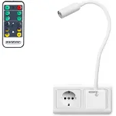 Monzana Lampe LED murale blanche Svetloba 46,5cm avec télécommande
