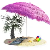 Kingsleeve Parasol droit Hawaii rose Ø160cm inclinable UV 30+