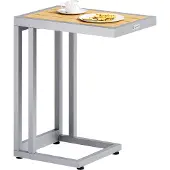 Casaria Table d'appoint naturel 50x40x66cm en forme "C"