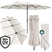 Kingsleeve Parasol double crème 460x270cm protection UV 80+