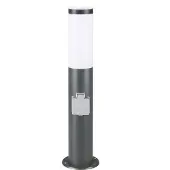 Monzana Lampadaire extérieur anthracite Dahlia acier inoxydable