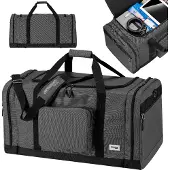 Monzana Grand sac de sport noir 90L avec poches