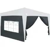 Deuba 2x Paroi latérale anthracite pour tonnelle de jardin 3x6m