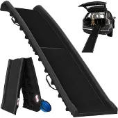 Cadoca Rampe pour chien Voiture Noir 156x40x16cm pliable