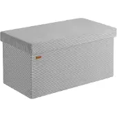 Casaria Banc Gris Cordon 76x38x38cm MDF pliable