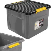 Monzana Boîte de rangement Gris/Anthracite 39x39x26cm empilable