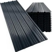 Gardebruk Jeu de 28 tôles trapézoïdales Anthracite 110x46cm