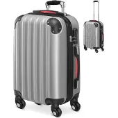 Monzana Valise rigide argent 35,5 x 21,5 x 50 cm
