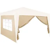 Deuba 2x Paroi latérale crème pour tonnelle de jardin Carpi 3x6m