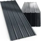 Gardebruk Jeu de 14 tôles trapézoïdales Gris 110x46cm