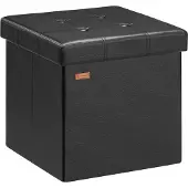 Casaria Tabouret noir 40x40x40cm pliable max 40 L