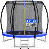 Monzana Trampoline Ø244cm avec filet de sécurité et échelle TÜV GS