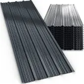 Gardebruk 12x Tôles de bardage 129cm x 46cm gris