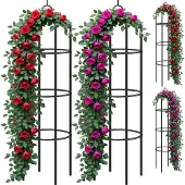 Gardebruk Colonne de roses, set de 4, noir 200x40cm
