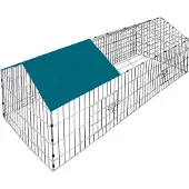 Cadoca Enclos pour lapins Vert 180x75x75cm Protection solaire