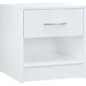 Casaria Table de chevet blanche 39x28x41cm
