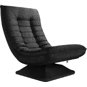 Deuba Fauteuil relax Aberdeen Noir Tissu