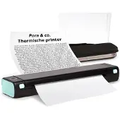 Pora&co Imprimante thermique A4, noir/vert