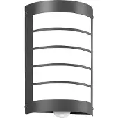 CMD 16/1/BM Applique murale en acier inoxydable anthracite IP44 E27 avec détecteur de mouvement