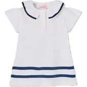 Boboli 703044 Short Sleeve Dress Blanc 3 Months Fille
