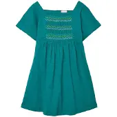 Boboli 413176 Short Sleeve Dress Vert 8 Years Fille