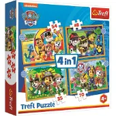 Paw Patrol 4 in 1 Puzzle - Paw Patrol 35, 48, 54, 70 pièces 34395