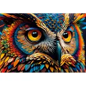 Roovi Puzzle « Chouette colorée » - Puzzle en carton de 1 000 pièces pour adultes