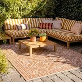 De Onlinewinkelier b.v. Volero - Tapis d'extérieur - Summer Oriental Terracotta - 140x200 cm