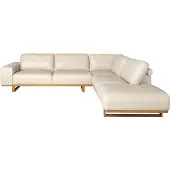 ANGEL CERDA SL Angel Cerdá Canapé d'angle droit en cuir sable 6203