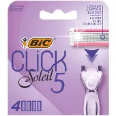 BIC Rasoir de réserve pour femmes avec 5 lames Click Soleil, 4 pièces,