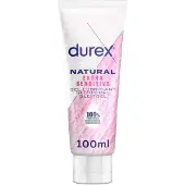 Durex Gel Lubrifiant 100% d'origine Naturel – Extra Sensitive à l'Aloe Vera - 100ml 100 ml Lubrifiant(S)