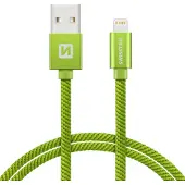 Swissten Câble de données textile USB / Lightning 1.2 M (1.20 m, USB 3.2 Gen 1)