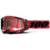100% Masque Moto Cross Écran Incolore 100% Racecraft 2 - Rouge