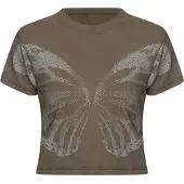 Good For Nothing T-shirt bleu pastel / marron chiné