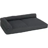 Flamingo Canapé pour chien Odet, rectangulaire, gris, dimensions : 90 x 60 x 16 cm