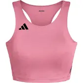 Adidas Adizero Essentials Crop Sports Top Rose M Femme