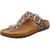 Rohde Rodigo : Sandales plates en cuir marron pour femmes, chaussures de loisirs