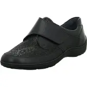 Waldlaufer Chaussure basse 'Komfort Slipper Damen 496H31 352 001 Echtleder in schwarz' bleu foncé