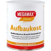 MEGAMAX Fit & Vital Concentré de glucides et de protéines, goût neutre, 1500 g de poudre