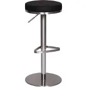 Wohnling Tabouret de bar Durable M7 acier inoxydable brossé noir ; WL1.293