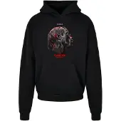 Mister tee Sweat-shirt 'Flying High' gris / anthracite / rouge feu / noir