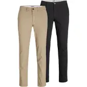 Jack & Jones Pantalon chino 'JJIMarco Dave' sable / noir