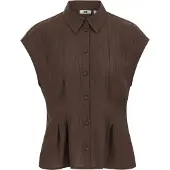 We fashion Chemisier marron